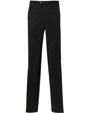 Corneliani Mid-Rise Tailored Wool Trousers - Black
