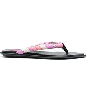 PUCCI Iride-Print Flip Flops - White