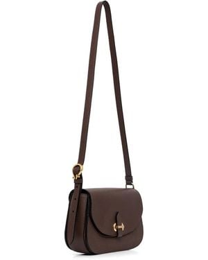 Pollini Bandolera Fence Con Broche Del Logo - Blanco