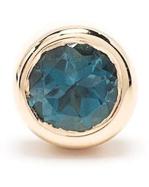 Maria Black Pendiente Dot Mega En Oro Amarillo De 14Kt Con Topacio - Azul