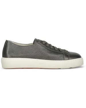 Santoni Leather Sneakers - Gray