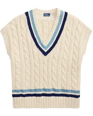 Polo Ralph Lauren Cable-Knit Vest - White