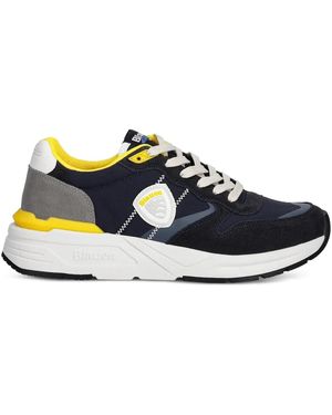 Blauer Ray Panelled Lace-Up Trainers - Blue