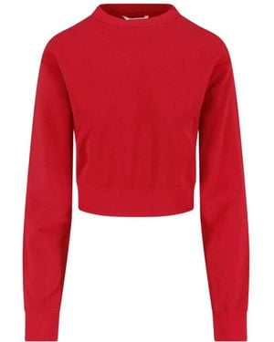 AURALEE Sweat Crop À Manches Longues - Red