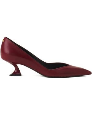 Lanvin Pumps Met Bewerkte Hak - Rood
