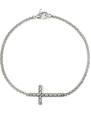 John Hardy Bracelet Jh Essential Cross En Sterling - White