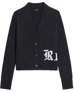 Zadig & Voltaire Masy Merino Wool Cardigan - Blue