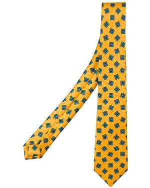 Kiton Foulard En Soie À Fleurs - Metallic