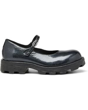 DIESEL D-Hammer Patent Leather Ballet Flats - White