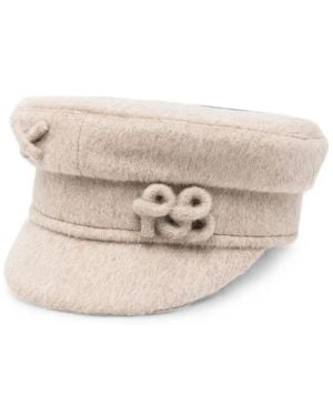 Ruslan Baginskiy Logo-Embroidered Baker Boy Hat - Natural