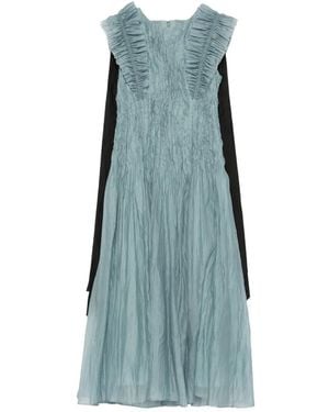 Aje. Vestido Mathilde Con Volantes - Azul