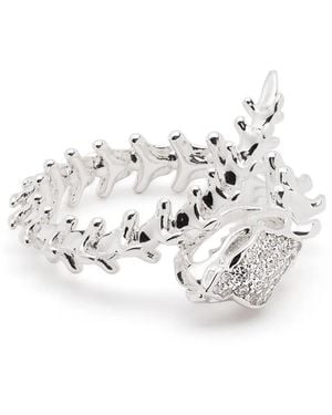 Shaun Leane Serpents Trace Diamond Wrap Ring - White