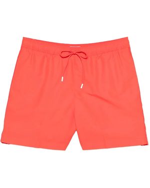 Calvin Klein Drawstring Swim Shorts - Red