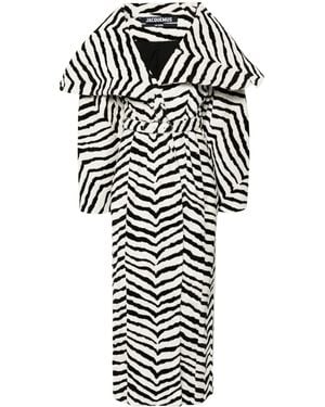 Jacquemus Zebra Coat 'Le Manteau Caruso' - White