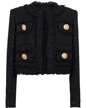 Balmain Giacca Crop - Blu