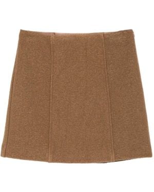 iBlues Seam-Detail Mini Skirt - Brown