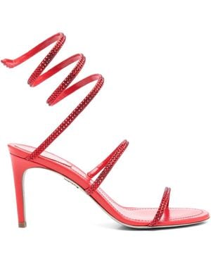 Rene Caovilla Cleo 80 Sandals With Crystals - Pink