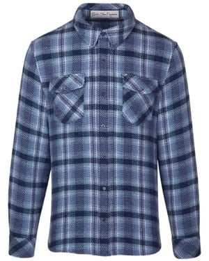 God's True Cashmere Check-Pattern Cashmere Shirt - Blue