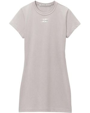 Alexander Wang Shrunken Mini T-Shirt Dress - Grey