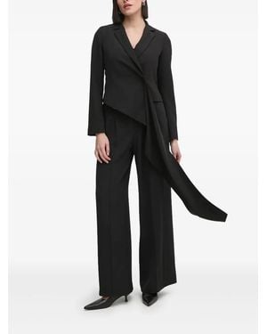 Sandro Ferrone Asymmetric Draped Blazer - Black