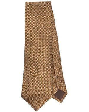 Canali Cravatta Con Motivo Geometrico - Neutro