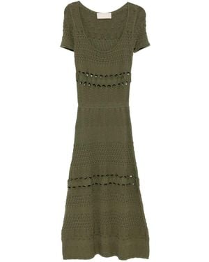 Elie Saab Cut-Out Midi Dress - Green