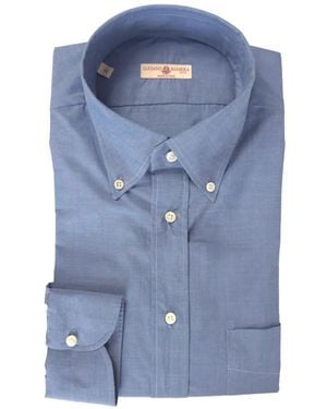 Luciano Barbera Chemise À Fermeture Dissimulée - Bleu