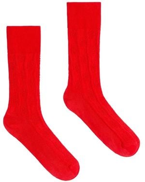 Dries Van Noten Textured Cotton Socks