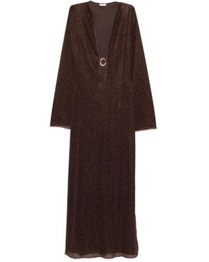 Oséree V-Neck Maxi Dress - Brown