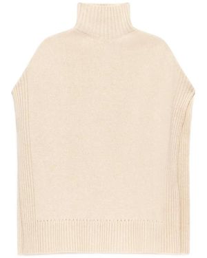 Maliparmi Ribbed-Knit Roll-Neck Sweater - White