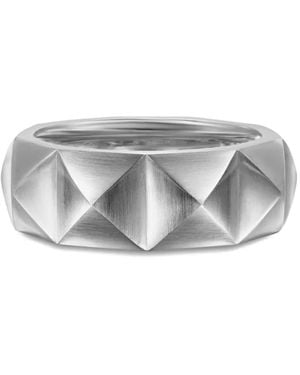 David Yurman Pyramid Band Ring (8Mm) - Grey