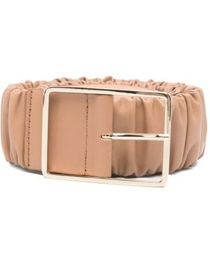 Agl Attilio Giusti Leombruni Mabel Ruched Leather Belt - Pink