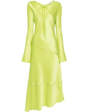 Acne Studios Satin Midi Dress - Yellow