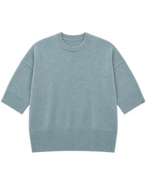 Extreme Cashmere N°433 Sassie Short-Sleeve Sweater - Blue