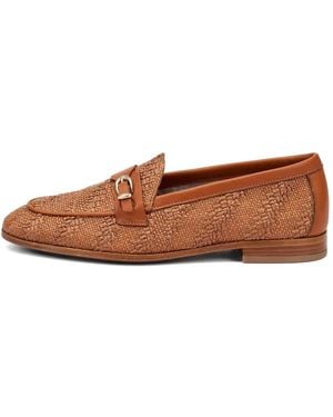 Frau Herringbone-Effect Loafers - White