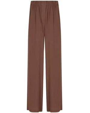 FEDERICA TOSI Elasticated-Waistband Trousers - Brown
