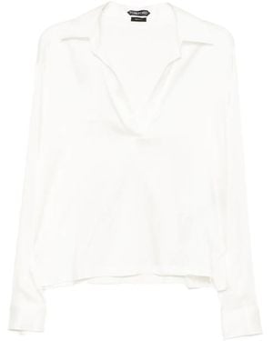 Tom Ford Blusa De Satén - Blanco