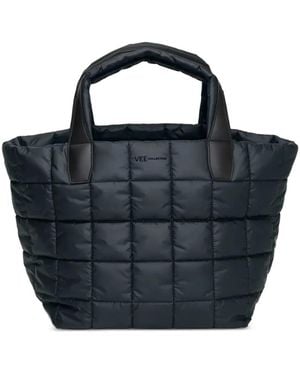 VEE COLLECTIVE Medium Porter Quilted Tote Bag - Blue