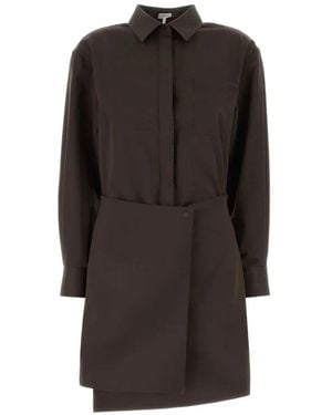 Loewe Gabardine Wrap Mini Dress - Black
