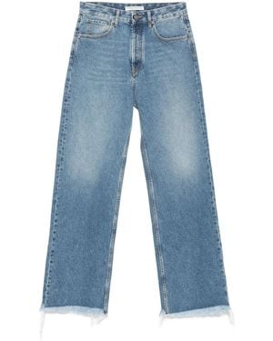 Alessandra Rich Low-Rise Baggy Jeans - Blue