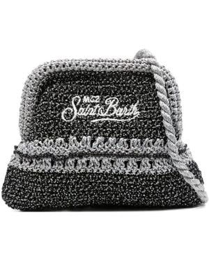 Mc2 Saint Barth Crochet Clutch Bag - Black