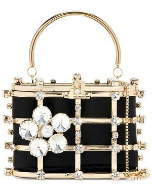 Rosantica Pocket Matera Rhinestone Mini Bag - Black
