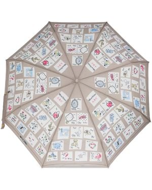 Moschino Ombrello Con Stampa - Grigio