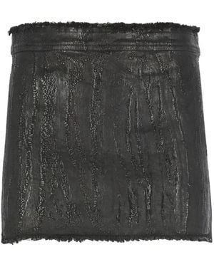 Rick Owens Denim Mini Skirt - Black