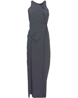 JNBY Gathered Striped Maxi Dress - Blue