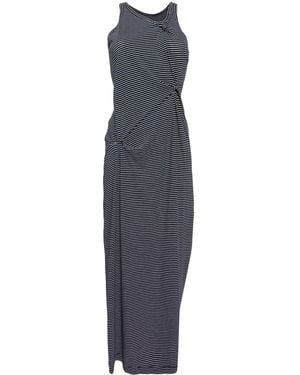 JNBY Gathered Striped Maxi Dress - Blue