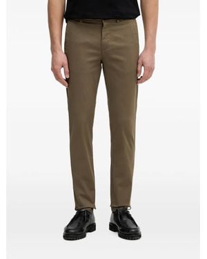 Lindbergh Button-Up Chino Trousers - Brown