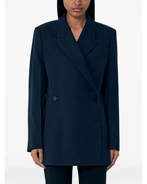 Jil Sander Blazer À Boutonnière Croisée - Blue