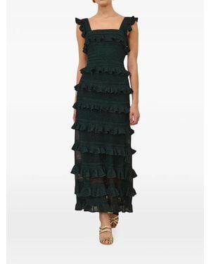Zimmermann Valiant Ruffled Midi Skirt - Black