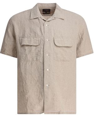 Beams Plus Linen Pocket Shirt - White